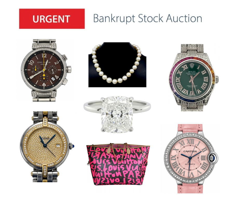 Bankrupt stock auction, Jewellery, Watches and bags